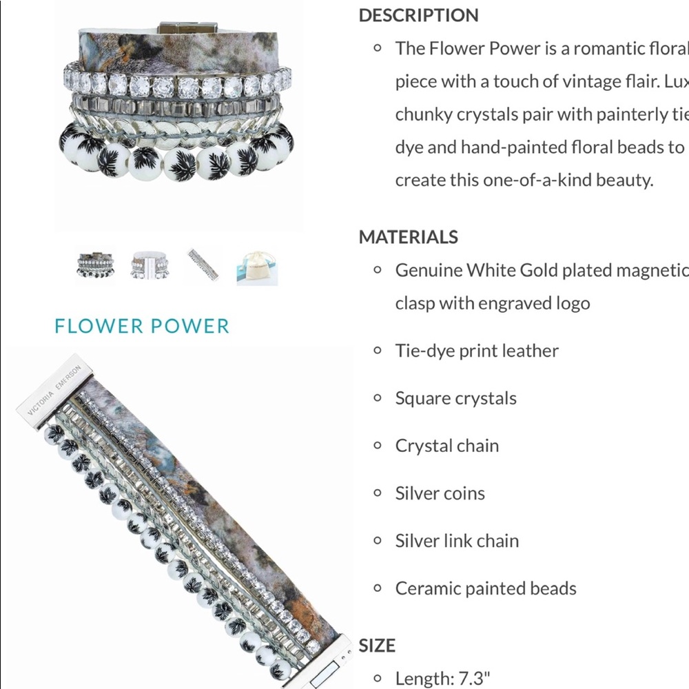 Victoria Emerson bracelet with magnetic closure